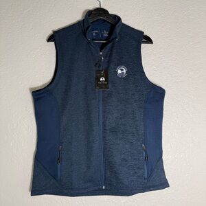 Antigua Pebble Beach Golf Links Heather Blue Men's Vest Size XL Golf Athleisure